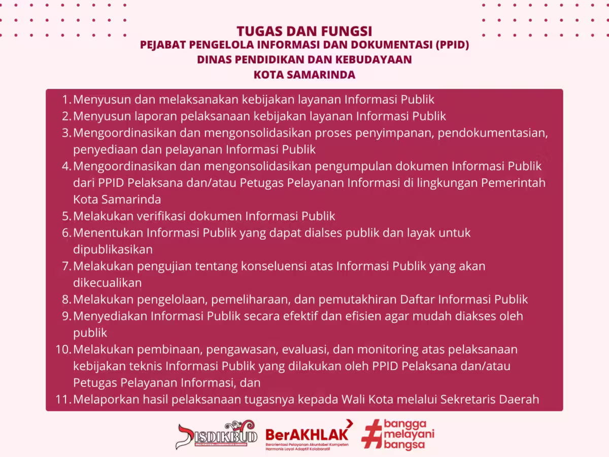 Tugas Fungsi PPID Disdikbud Png