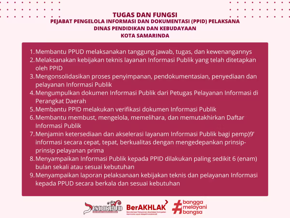 Tugas Fungsi PPID Pelaksana Disdikbud Png