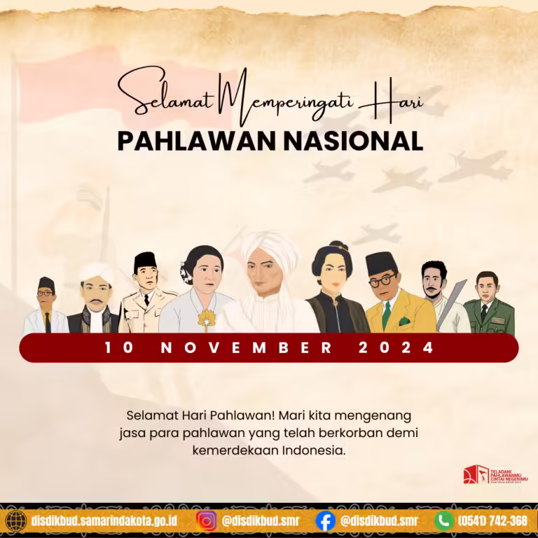 SELAMAT HARI PAHLAWAN NASIONAL TAHUN 2024 Png